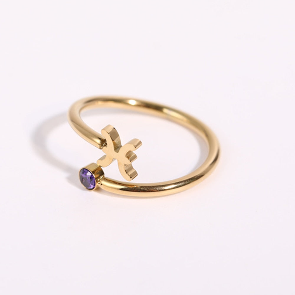 Ring ''Zodiac Love'' / Edelstahl