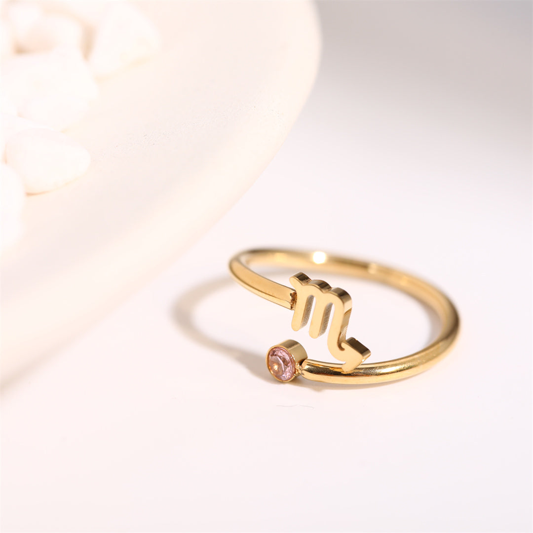 Ring ''Zodiac Love'' / Edelstahl