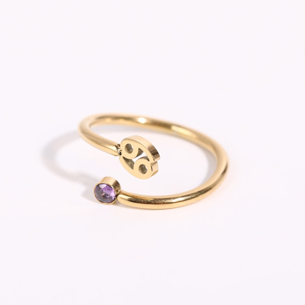 Ring ''Zodiac Love'' / Edelstahl