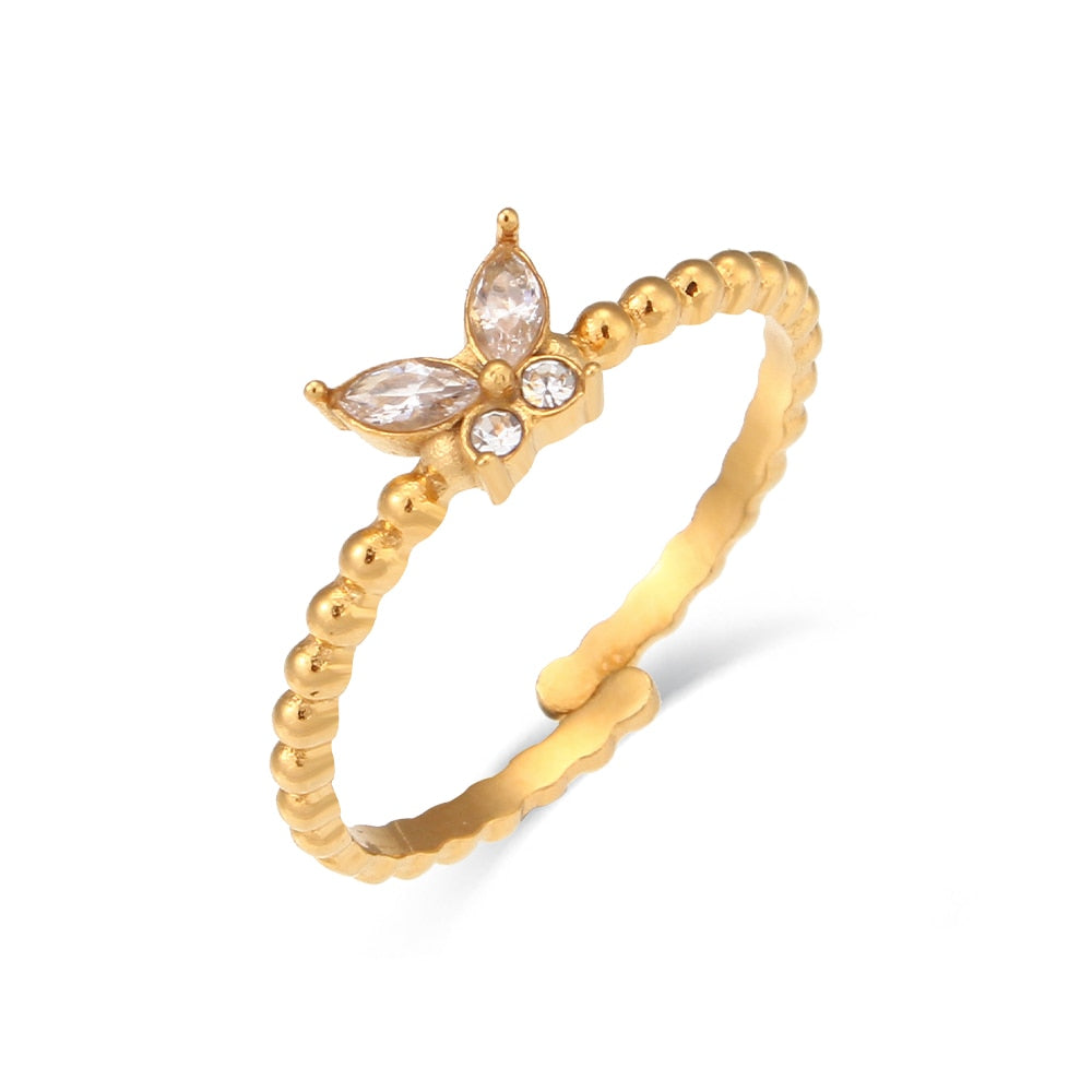 Ring ''Glamour Butterfly'' / Edelstahl