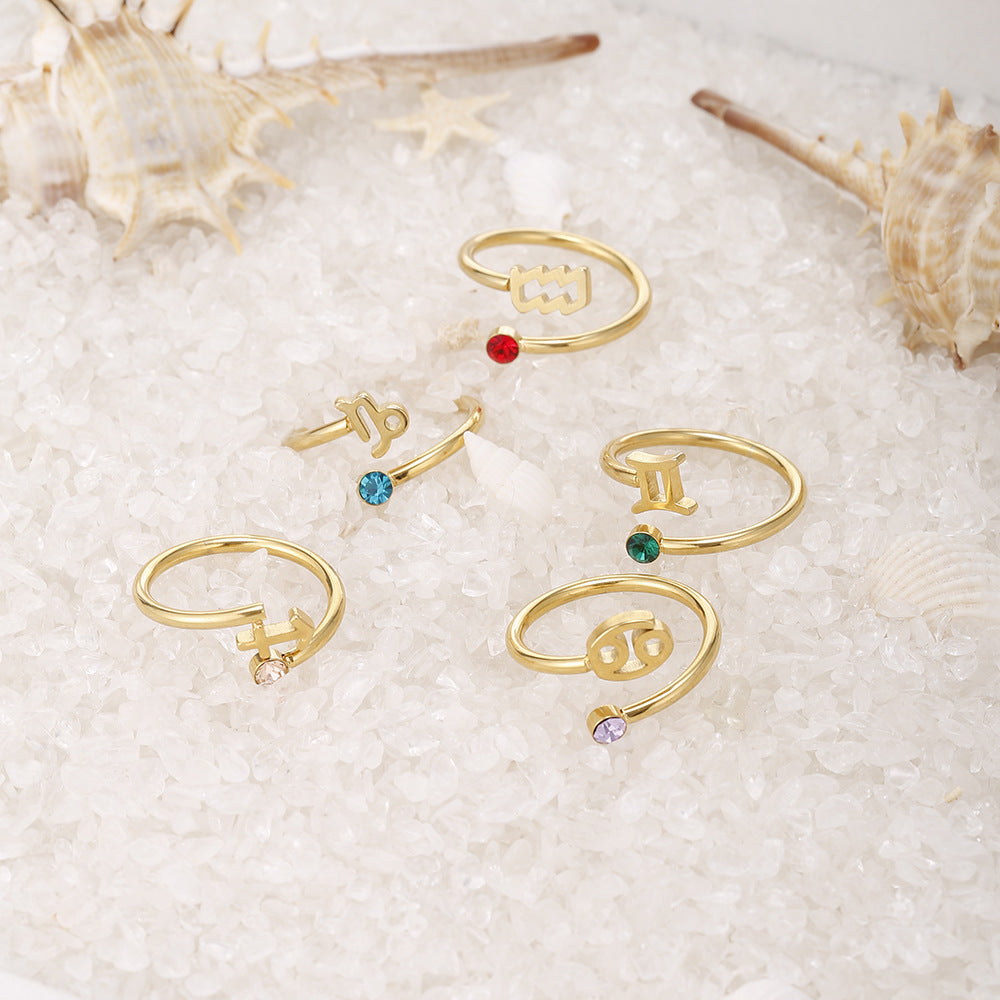 Ring ''Zodiac Love'' / Edelstahl