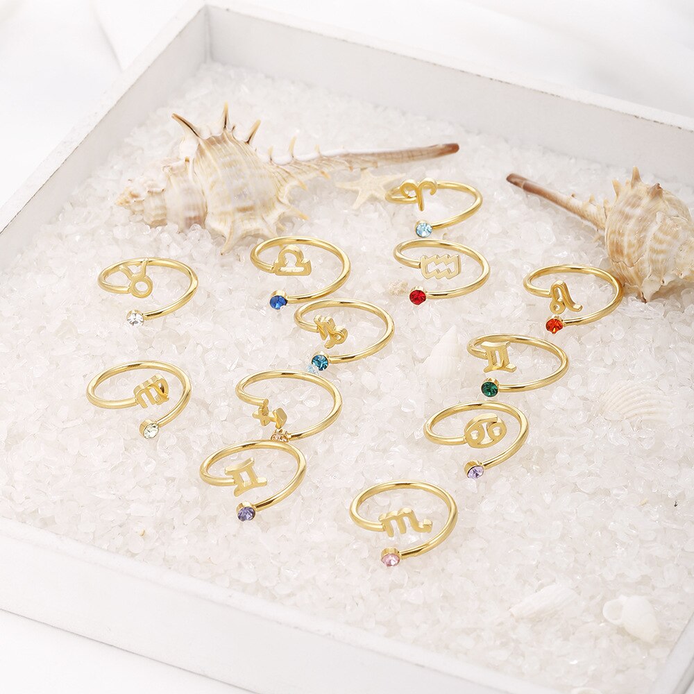 Ring ''Zodiac Love'' / Edelstahl