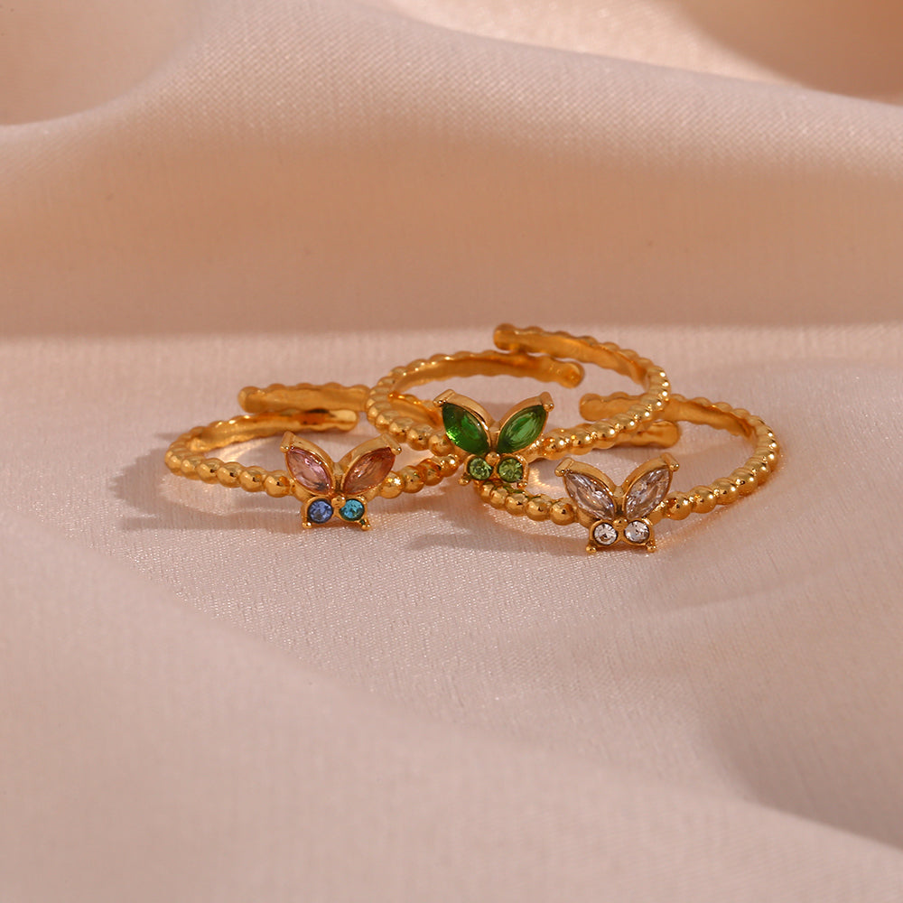 Ring ''Glamour Butterfly'' / Edelstahl