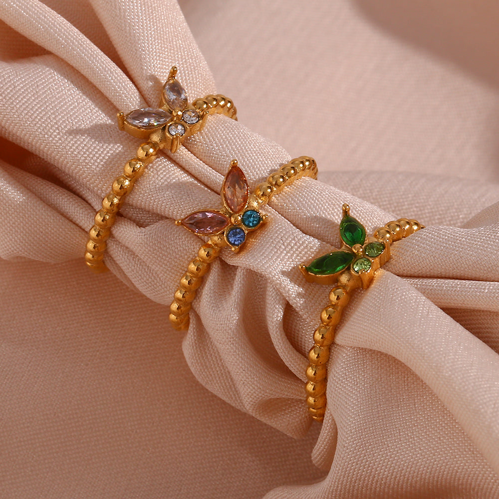 Ring ''Glamour Butterfly'' / Edelstahl