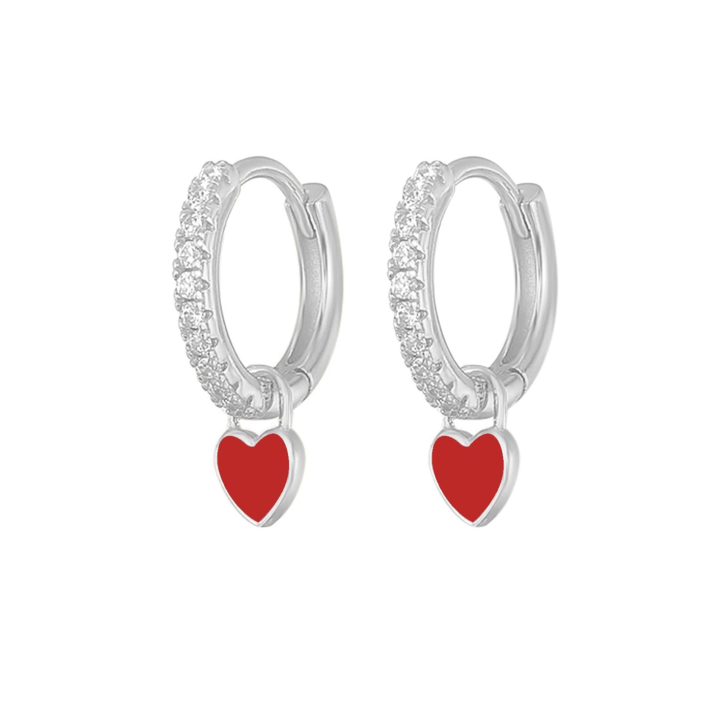 Ohrringe ''Colorful Hearts'' / 925 Sterling Silber