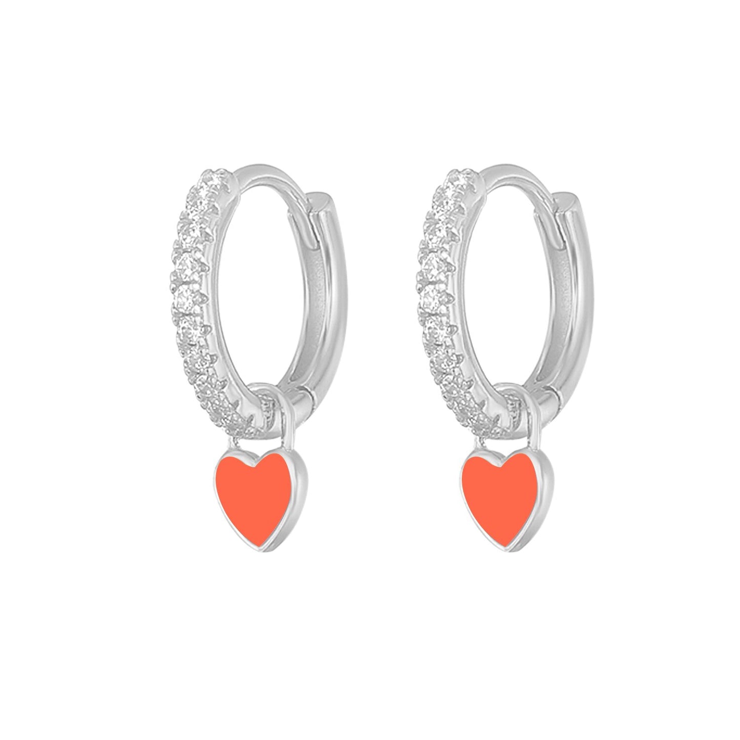 Ohrringe ''Colorful Hearts'' / 925 Sterling Silber