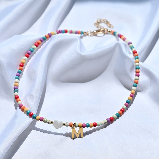 Kette ''Soft Pearl Multicolor'' / Edelstahl