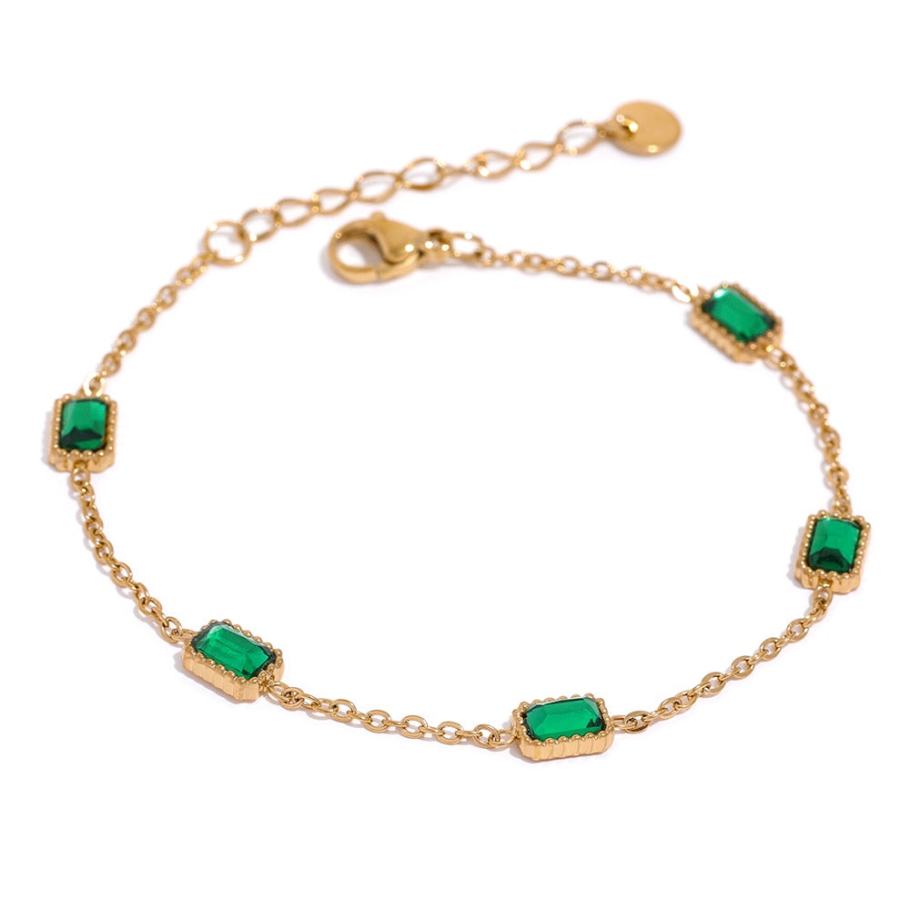 Kollektion ''Green Heaven'' Armband & Kette / Edelstahl