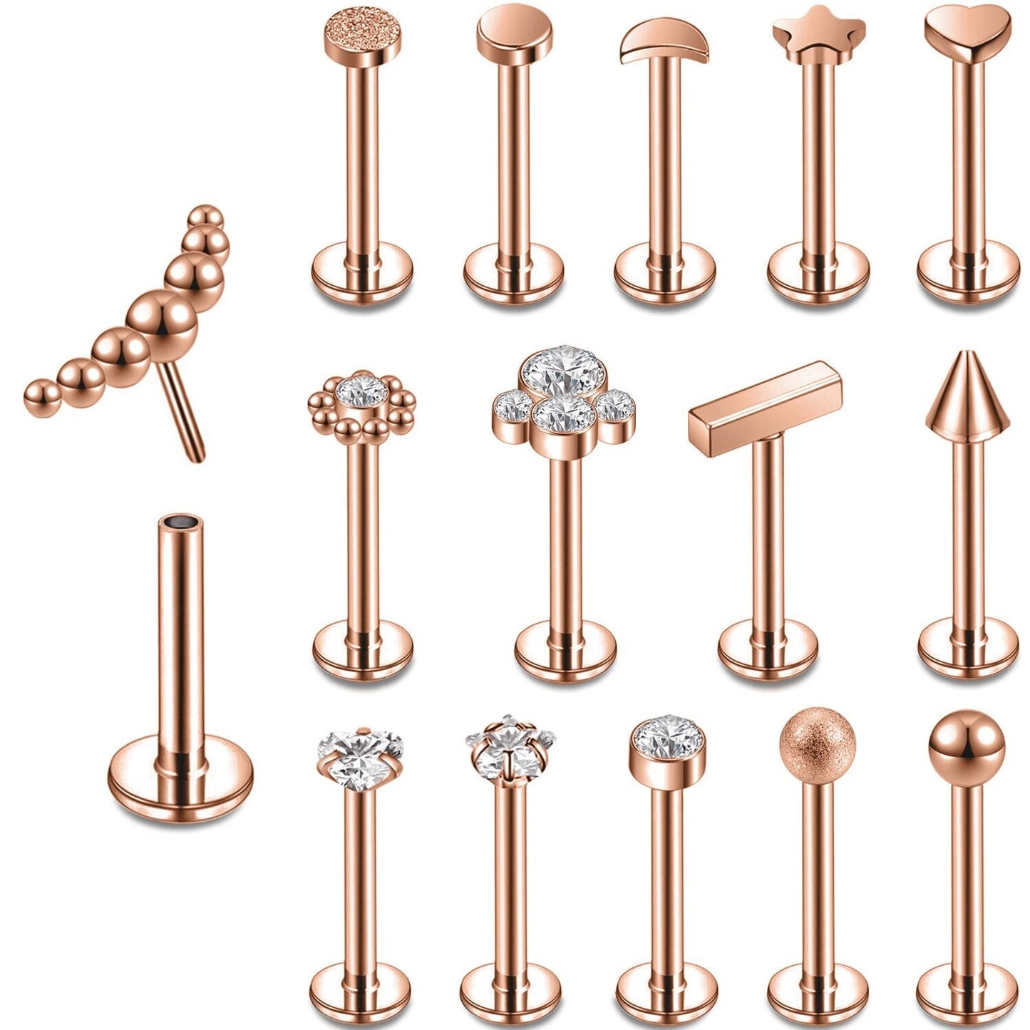 Conch & Helix Piercing Sets in Gold und Rose Gold / Edelstahl