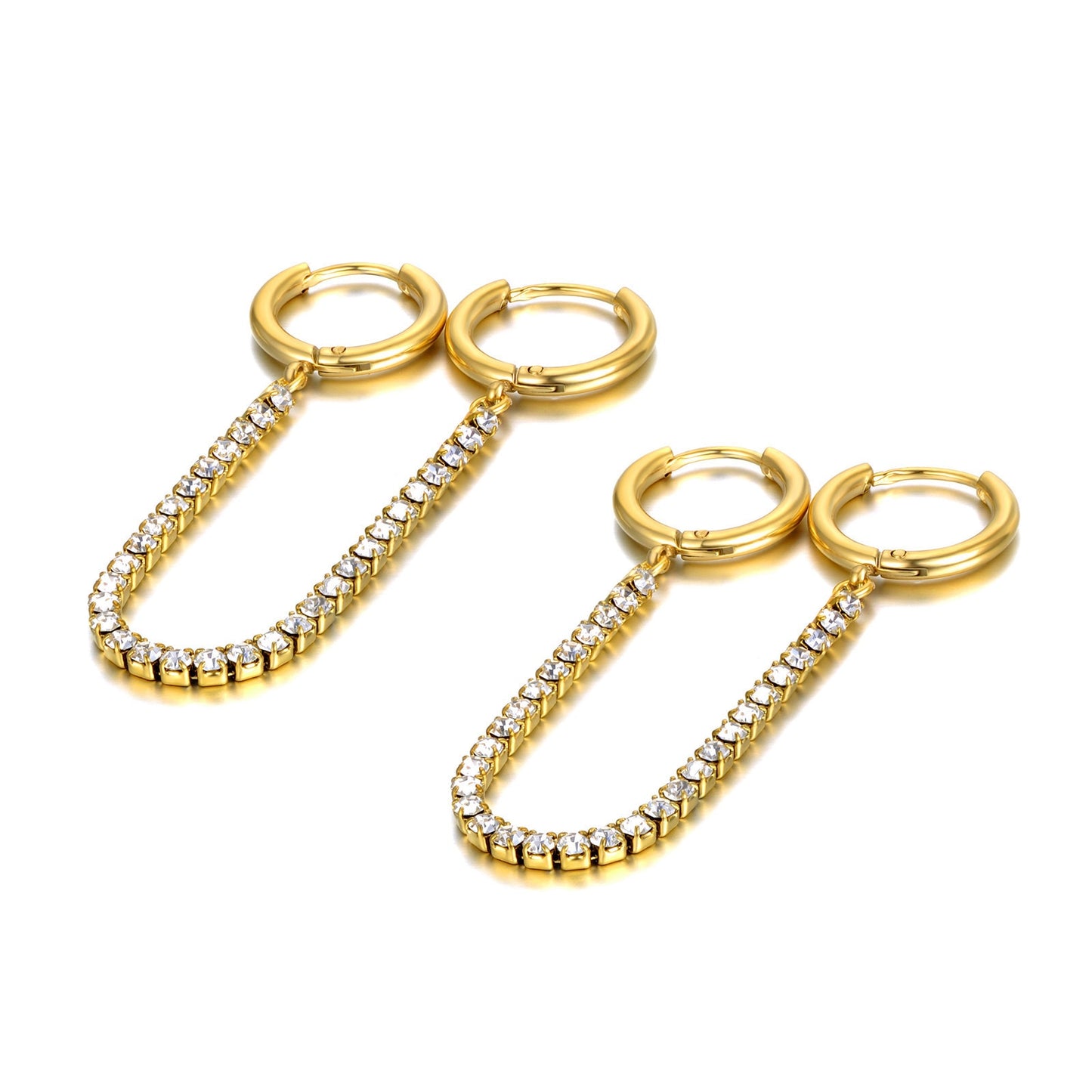 Ohrring ''Shiney Hoops'' / Edelstahl