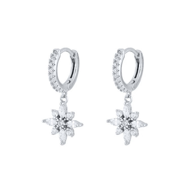 Ohrringe ''Snowflake'' / 925 Sterling Silber