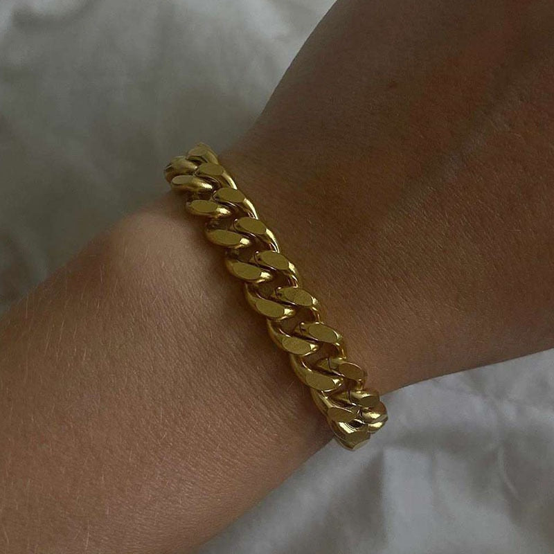 Kollektion ''Golden Girl'' Armband und Halskette aus Edelstahl