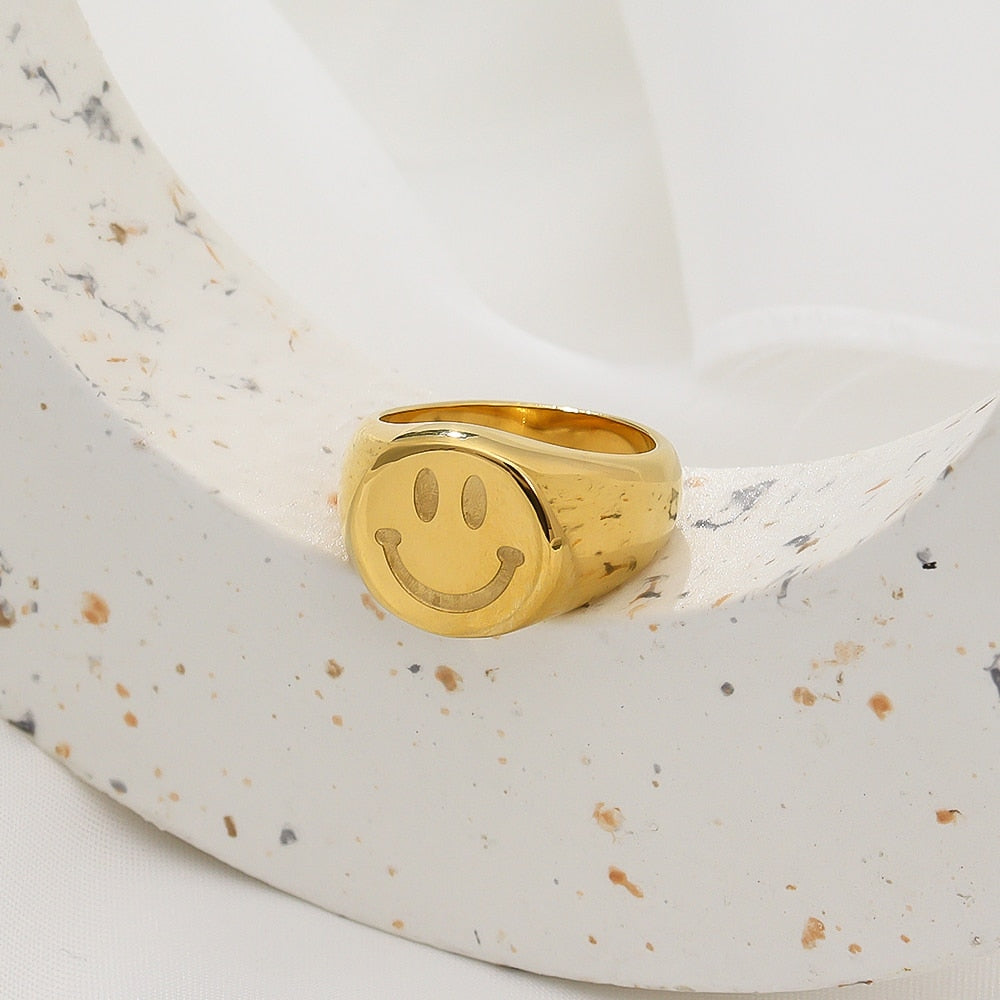 Ringe ''Smiley'' / Edelstahl