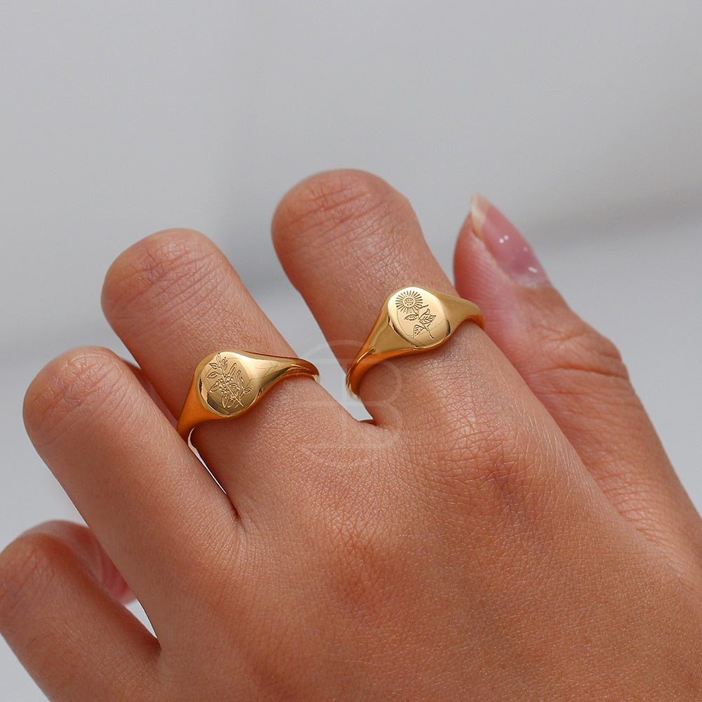 Ringe ''Wildflower'' / Edelstahl