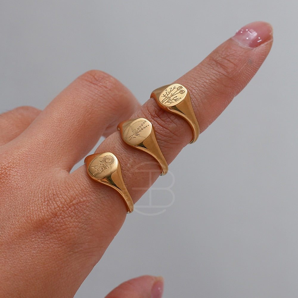 Ringe ''Wildflower'' / Edelstahl