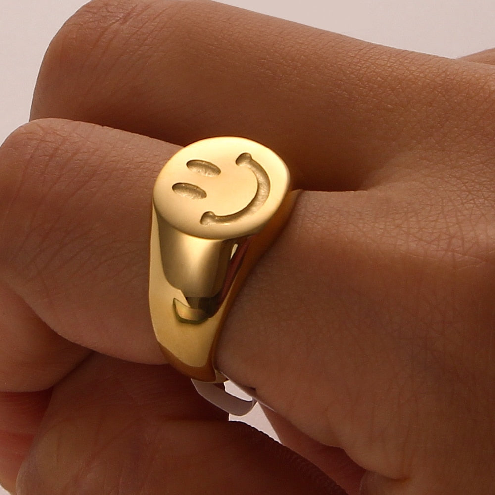 Ringe ''Smiley'' / Edelstahl