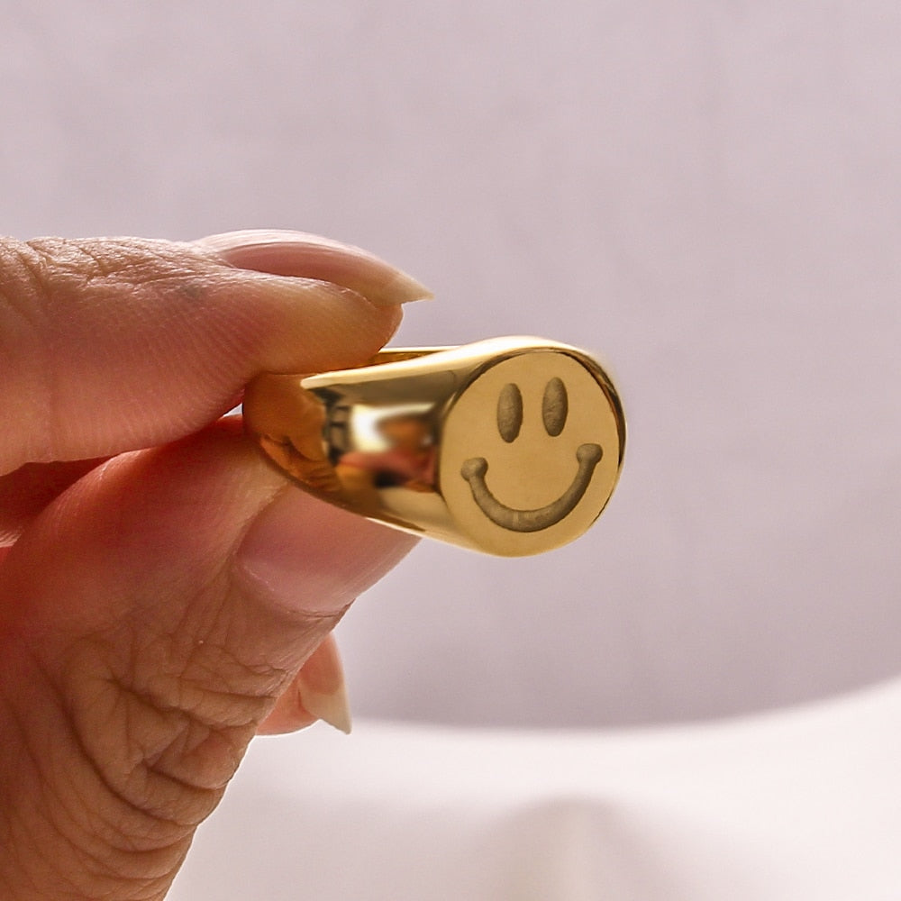 Ringe ''Smiley'' / Edelstahl