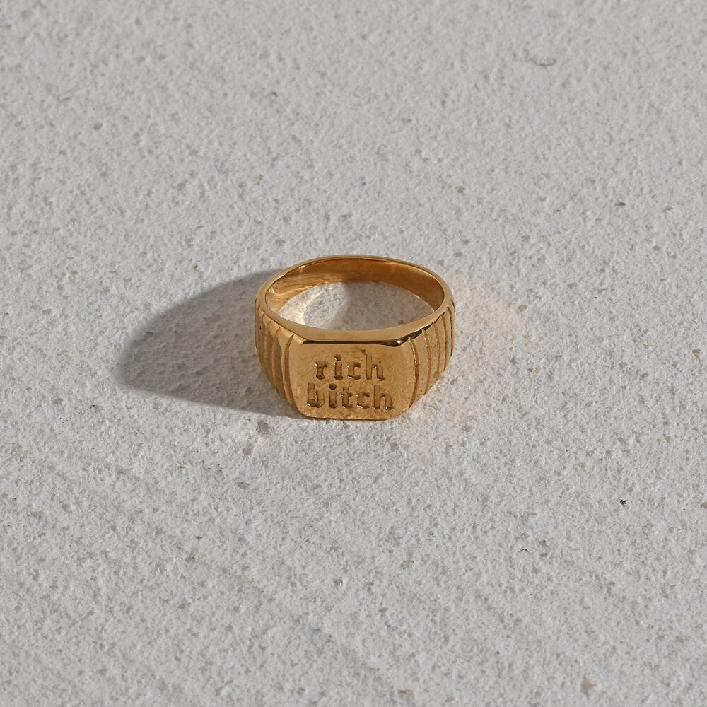 Ring ''Rich Bitch'' / Edelstahl