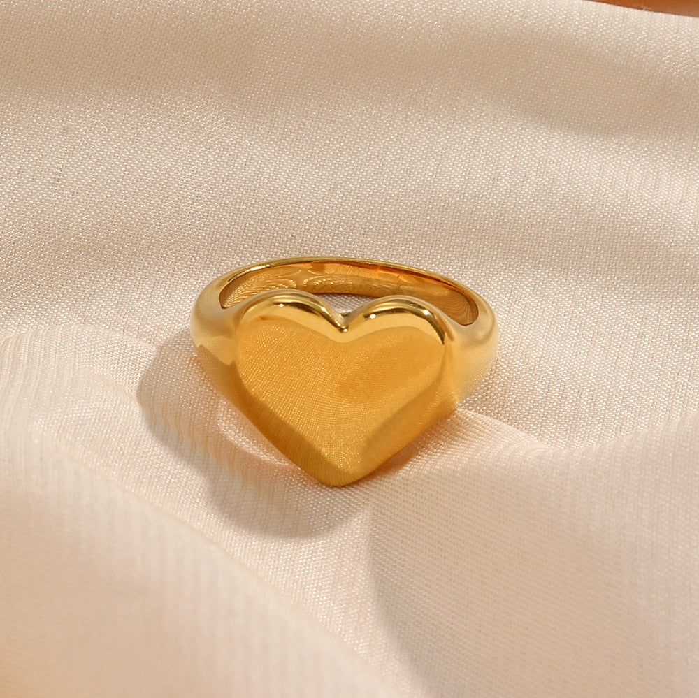 Ring ''Heart'' / Edelstahl