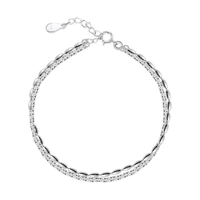 Feines 925 Sterling Silber-Armband mit Steinchen – Dein Sternzeichen Schmuck | Silberarmbänder
