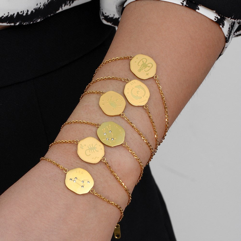 Armband ''Golden Zodiac'' / Edelstahl